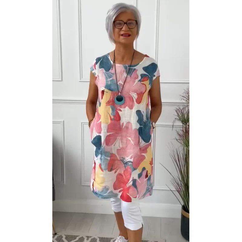 💕LAST DAY SALE 49% OFF💕Loose Mid-Length Dress with Butterfly Print - Image 2