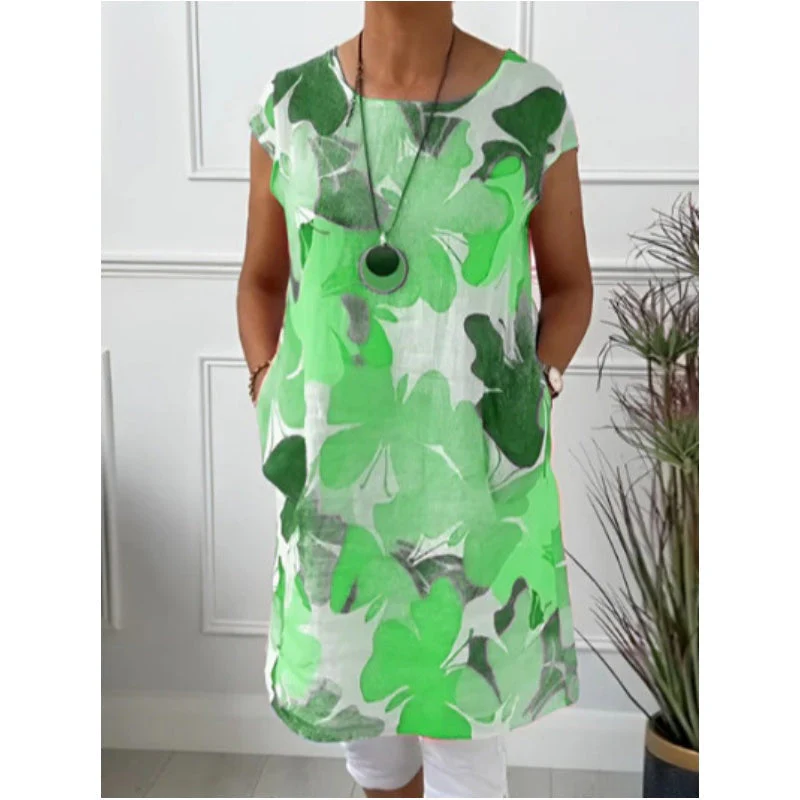 💕LAST DAY SALE 49% OFF💕Loose Mid-Length Dress with Butterfly Print - Image 3