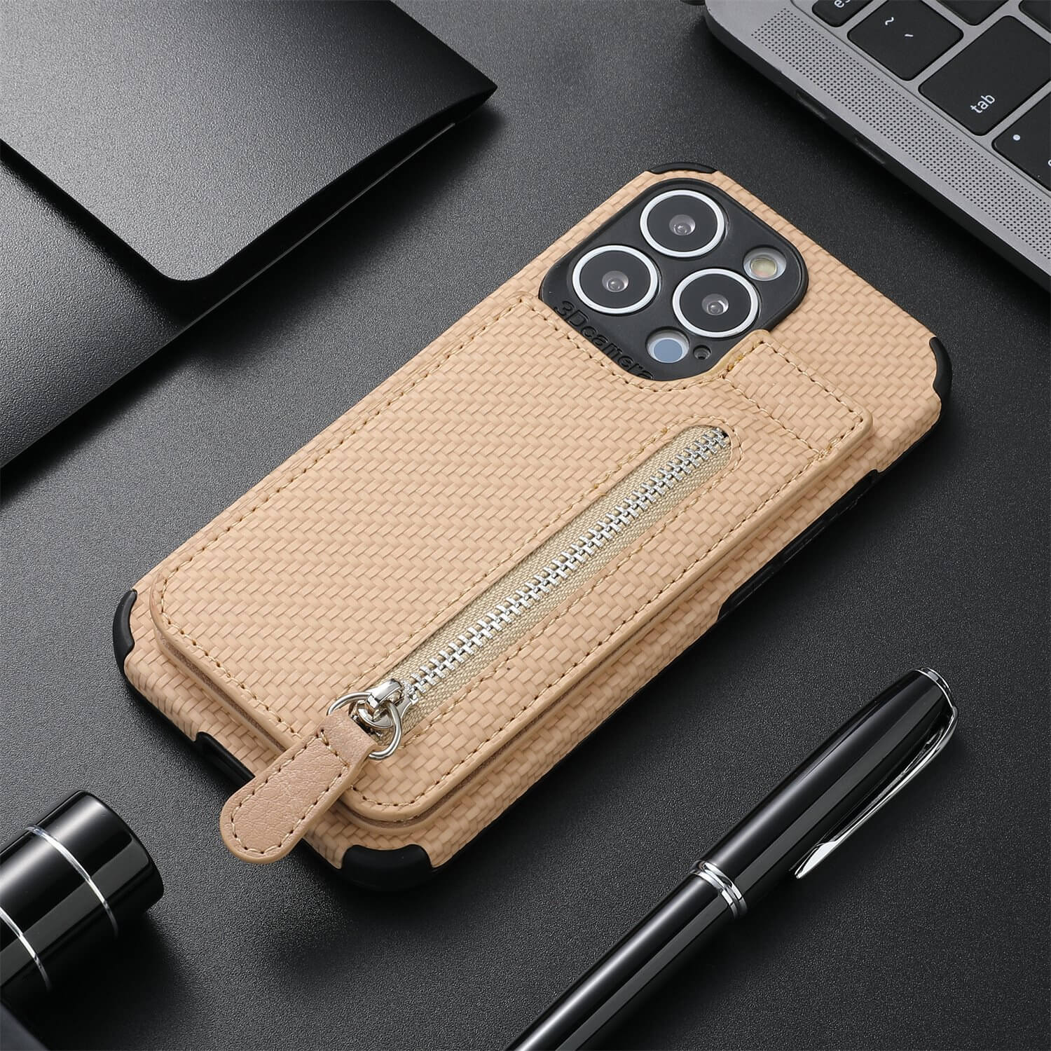 Magnetic Zipper Wallet Cover With Credit Card Holder - Image 13