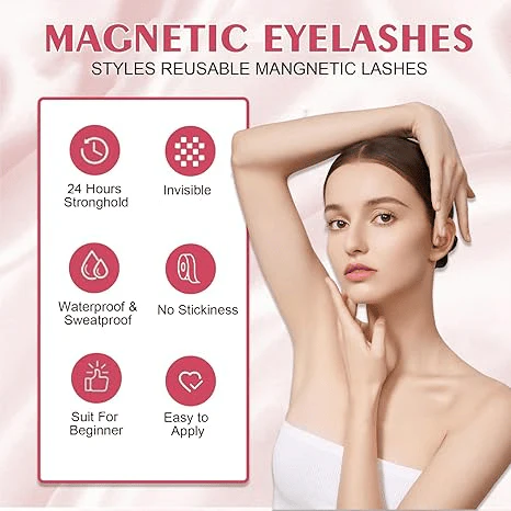💖Limited Time Offer🎁Reusable Premium Magnetic Eyelashes with Applicator - Image 3