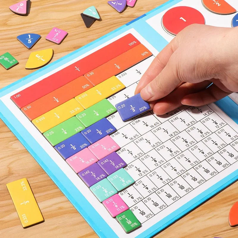 ⏰Last day 49% OFF🔥🔥Montessori Magnetic Book Fraction Puzzle For Children - Image 4