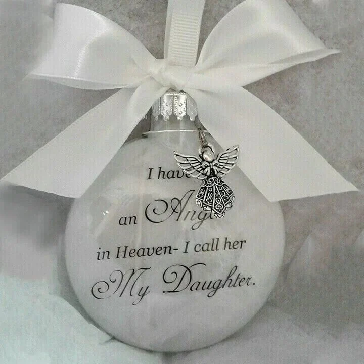 🎅LAST DAY BUY 2 GET 1 FREE!🎁 Christmas Ornaments Feather Ball👼Angel In Heaven Memorial Ornament - Image 10