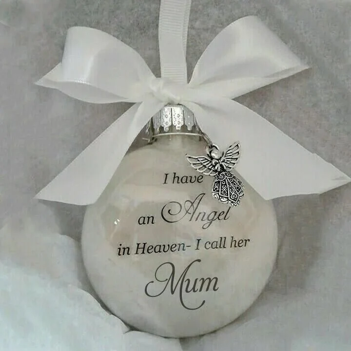 🎅LAST DAY BUY 2 GET 1 FREE!🎁 Christmas Ornaments Feather Ball👼Angel In Heaven Memorial Ornament - Image 19