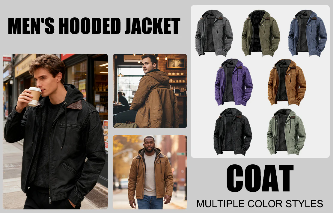Men's Windproof Outdoor Jacket with Detachable Hood - Image 12