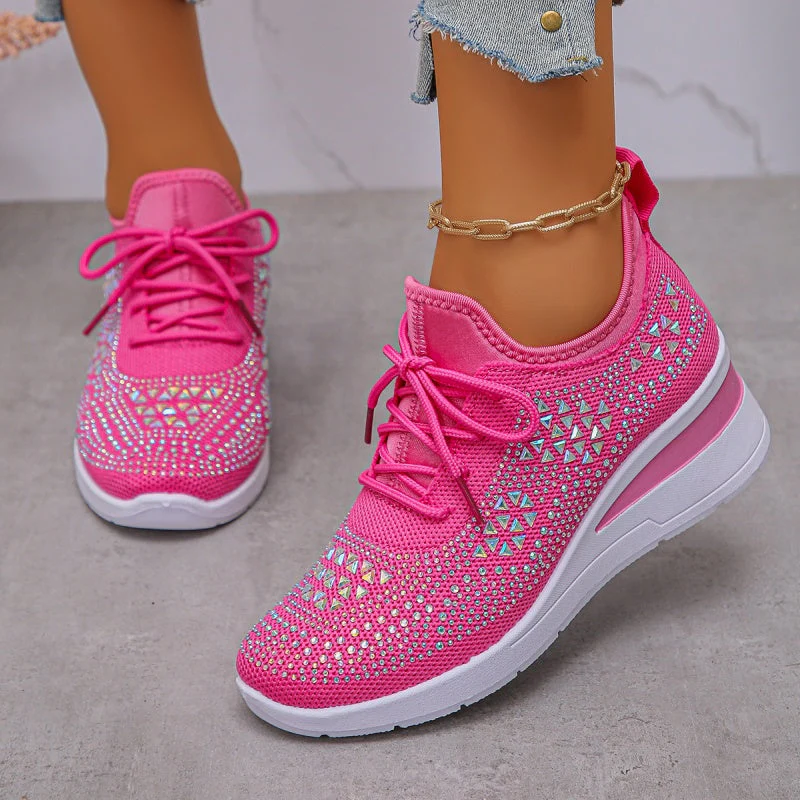 🔥🎁New arrival 50% OFF💥Rhinestones-Embellished Breathable Mesh Sneakers - Image 2