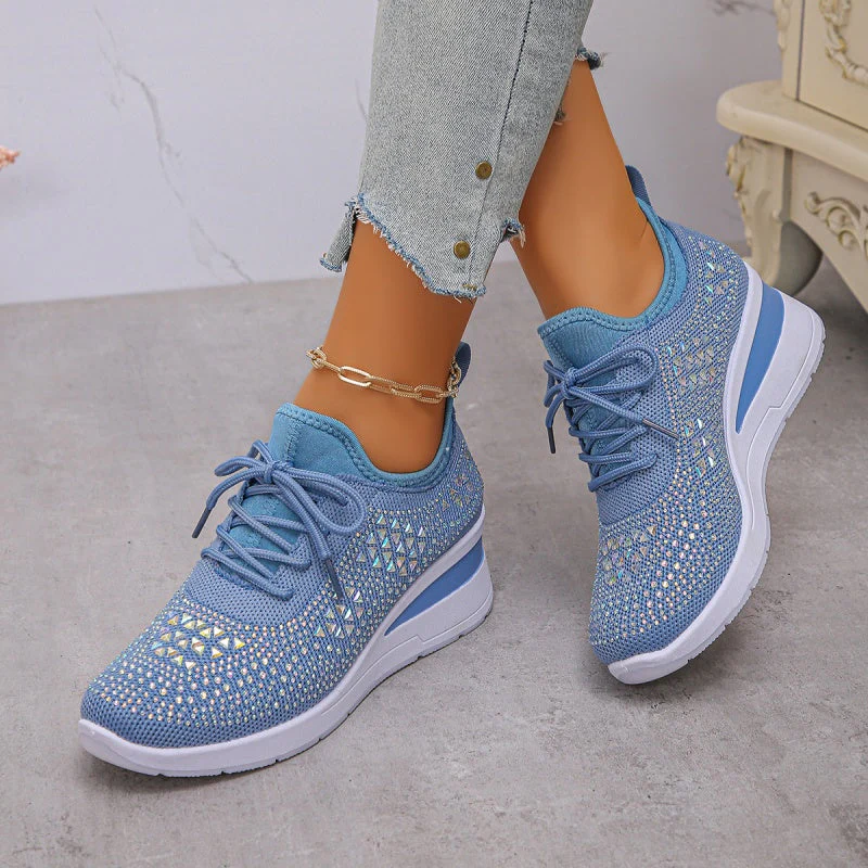 🔥🎁New arrival 50% OFF💥Rhinestones-Embellished Breathable Mesh Sneakers - Image 3