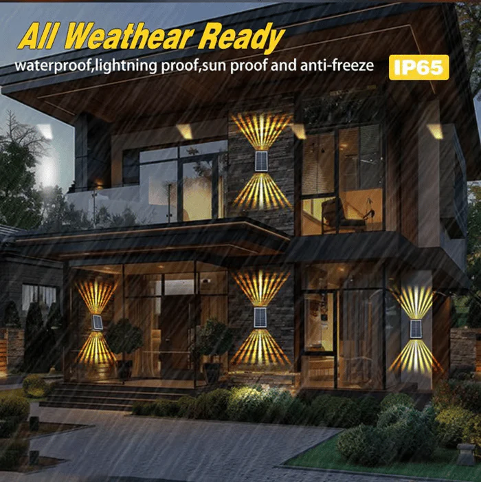 ✨Last Day 49% OFF☀️4 LED Solar Colorful Wall Lights Outdoor Light Waterproof - Image 8