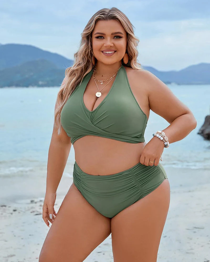 🔥Last Day Special Price £12.99!!💥-👙Tummy Control Bathing Suits Modest High Waisted Bikini Sets - Image 4