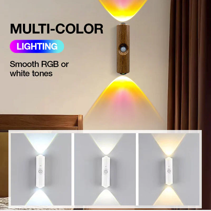 🔥Last Day Sale: ONLY ￡6.99!!🌟USB Rechargeable Motion-Sensing LED Night Light – RGB Dimmable Magnetic Ambient Lamp - Image 3