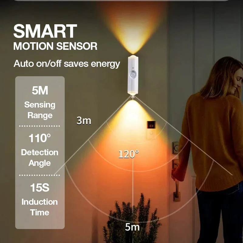 🔥Last Day Sale: ONLY ￡6.99!!🌟USB Rechargeable Motion-Sensing LED Night Light – RGB Dimmable Magnetic Ambient Lamp - Image 4