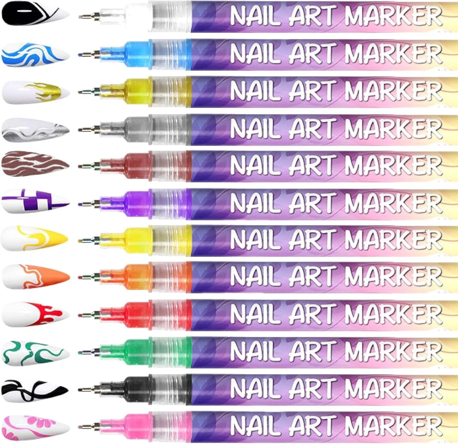 ⏰CHRISTMAS SPECIAL PRICE: ￡9.99!!⏳12 Colors Nail Art Pens Set🎨💅2 - Image 6