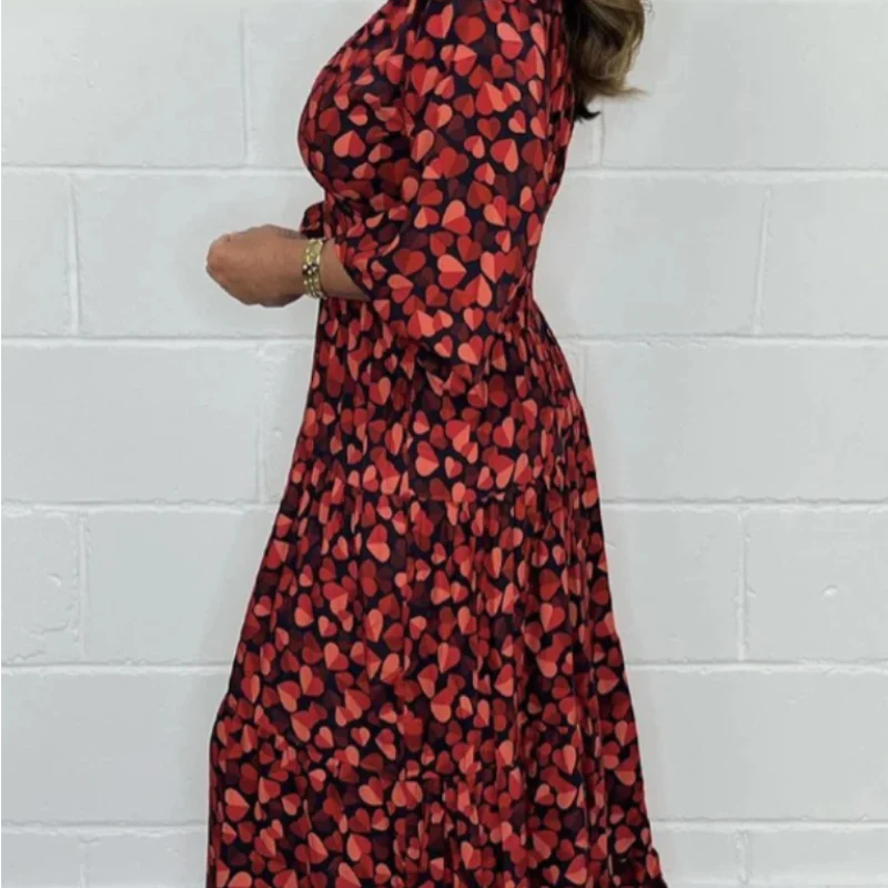 🔥LAST DAY SALE 49% OFF✨️Women Printed Sexy Deep V-neck Dress - Image 3