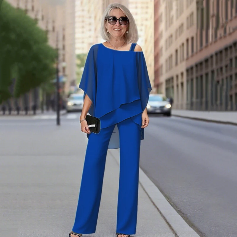 ⏳Limited-time 50% off⏰Women’s Irregular Chiffon Tops ＆ Wide-Leg Pants 2-Piece Set👚👖 - Image 4