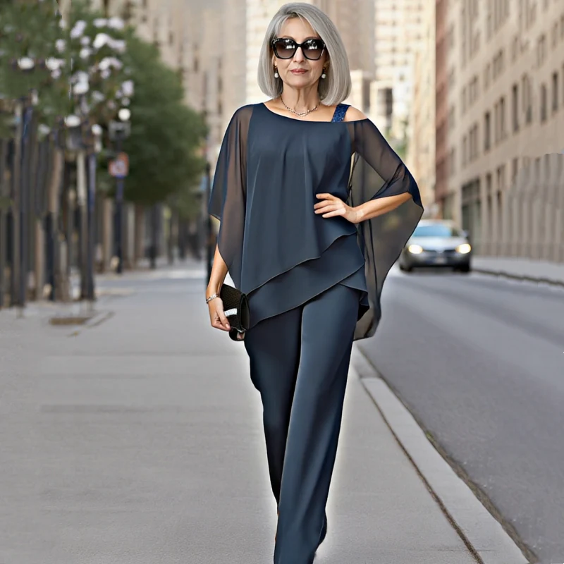 ⏳Limited-time 50% off⏰Women’s Irregular Chiffon Tops ＆ Wide-Leg Pants 2-Piece Set👚👖 - Image 8