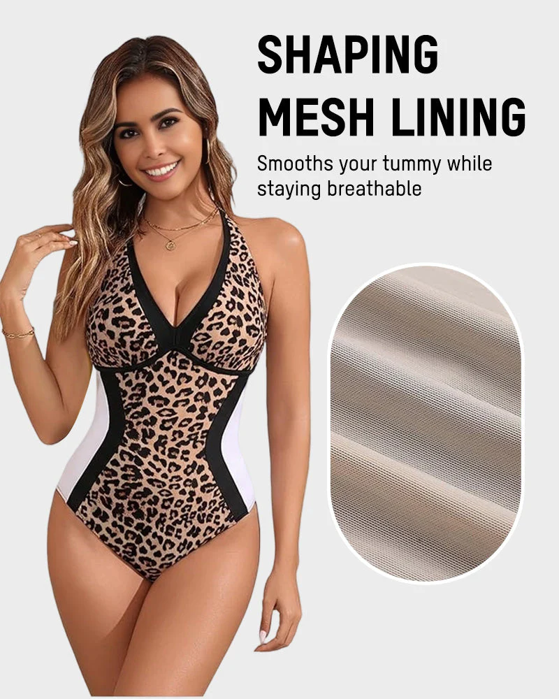 🔥HOT SALE 50% OFF👙Color Block Tummy Control One-Piece Swimsuit - Image 7