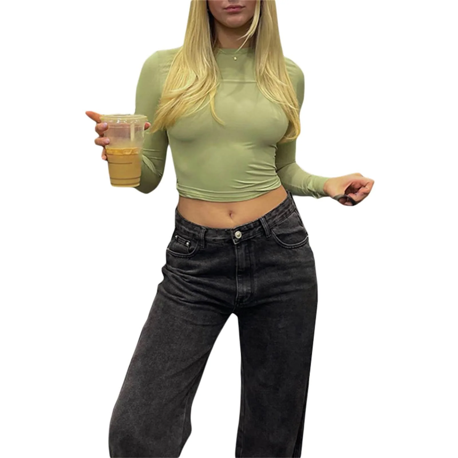 🏆Limited Sale 49% OFF🔥Women’s Basic Slim Open Navel T-shirt - Image 5