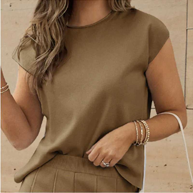🎉Hot Promotion 50% OFF🛍️Short-Sleeve Top & Wide-Leg Pants 2-Piece Set - Image 10