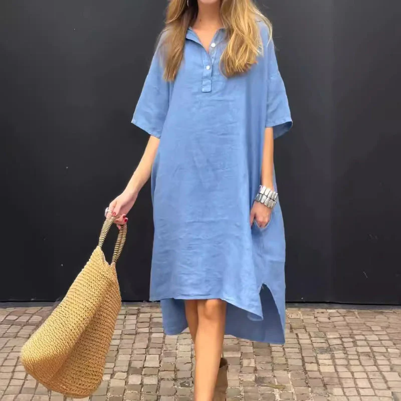 💃HOT SALE 49% OFF💃Oversized Shirt Midi Dress with Pocket - Image 2