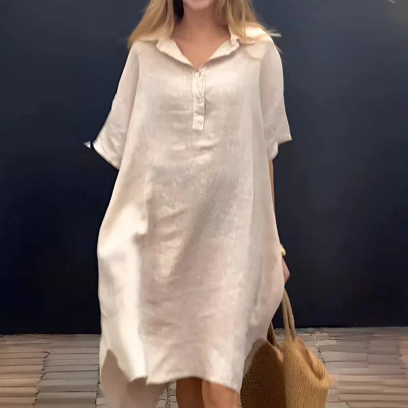 💃HOT SALE 49% OFF💃Oversized Shirt Midi Dress with Pocket - Image 4
