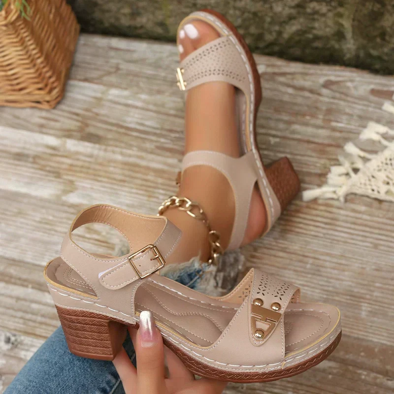 ✨2026 New Arrival 50%OFF👡Women's Chunky Heel Sandals - Image 10