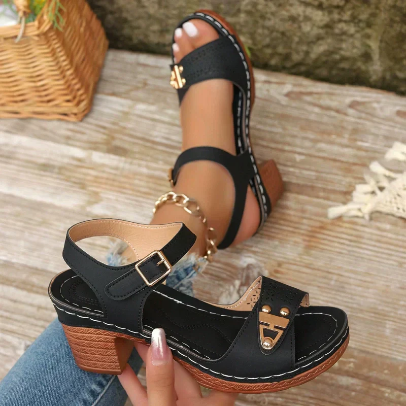✨2026 New Arrival 50%OFF👡Women's Chunky Heel Sandals - Image 12