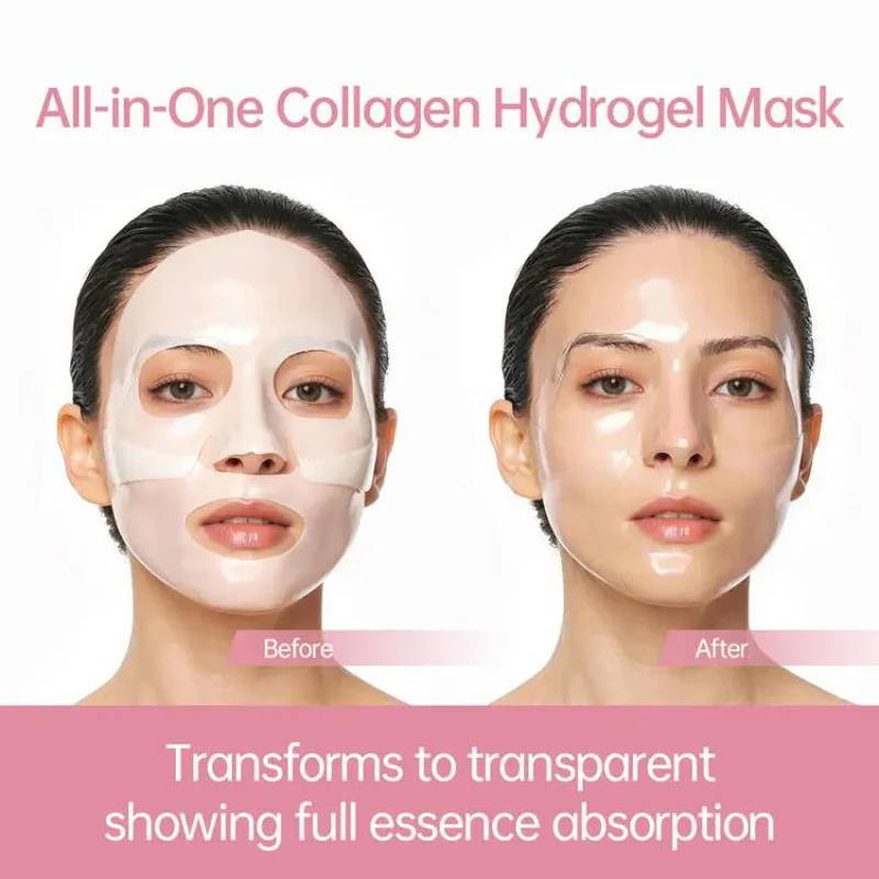 4 PCS Pink Overnight Collagen Gel Mask - Image 3