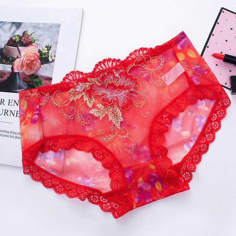 🔥Buy 7 Get 7 Free🔥Antibacterial Cotton Panty With Lace Embroidery - Image 11