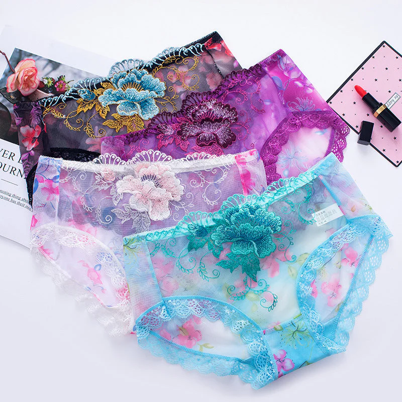 🔥Buy 7 Get 7 Free🔥Antibacterial Cotton Panty With Lace Embroidery - Image 12