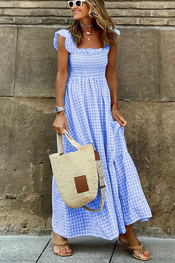 🎉【💥Final 3-hour Preferential Deal 💥】BUY 2 SAVE 15%🎁💃Women's Vintage Plaid Clashing Dresses - Image 4