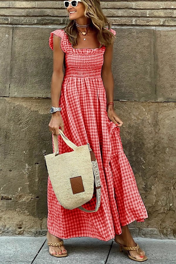 🎉【💥Final 3-hour Preferential Deal 💥】BUY 2 SAVE 15%🎁💃Women's Vintage Plaid Clashing Dresses - Image 6