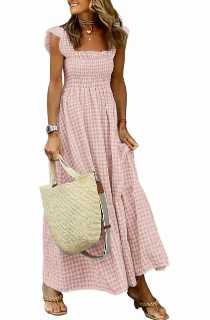 🎉【💥Final 3-hour Preferential Deal 💥】BUY 2 SAVE 15%🎁💃Women's Vintage Plaid Clashing Dresses - Image 8