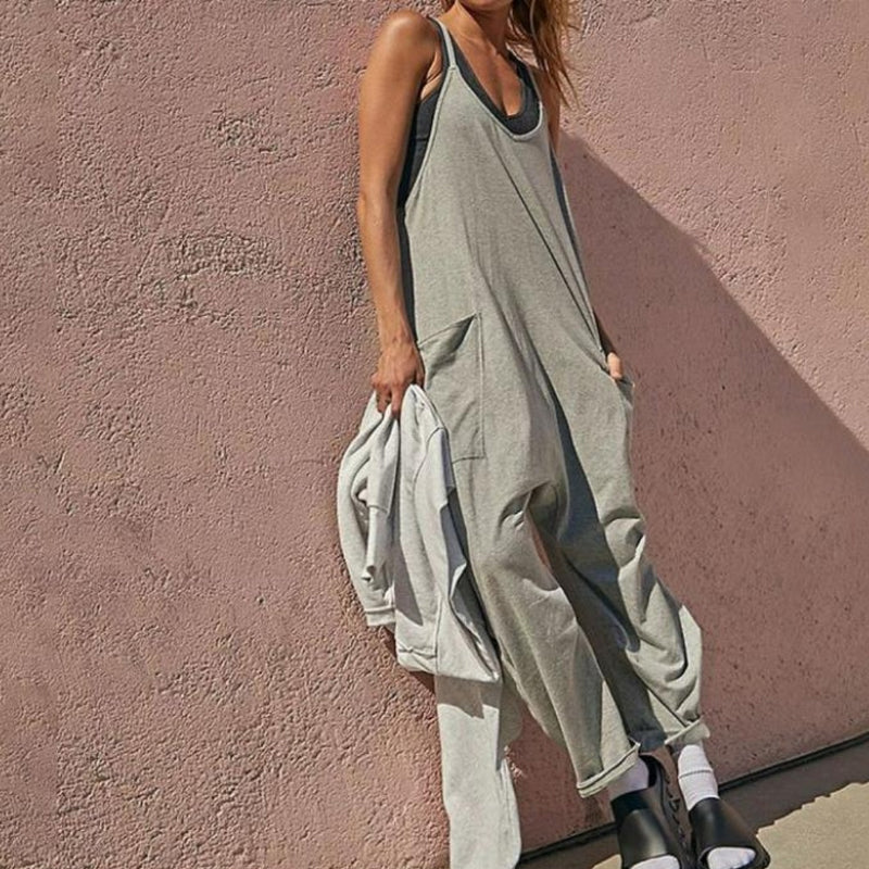 🔥Hot Sale- 49% OFF🔥Solid V-Neck Sling Pocket Jumpsuit - Image 7