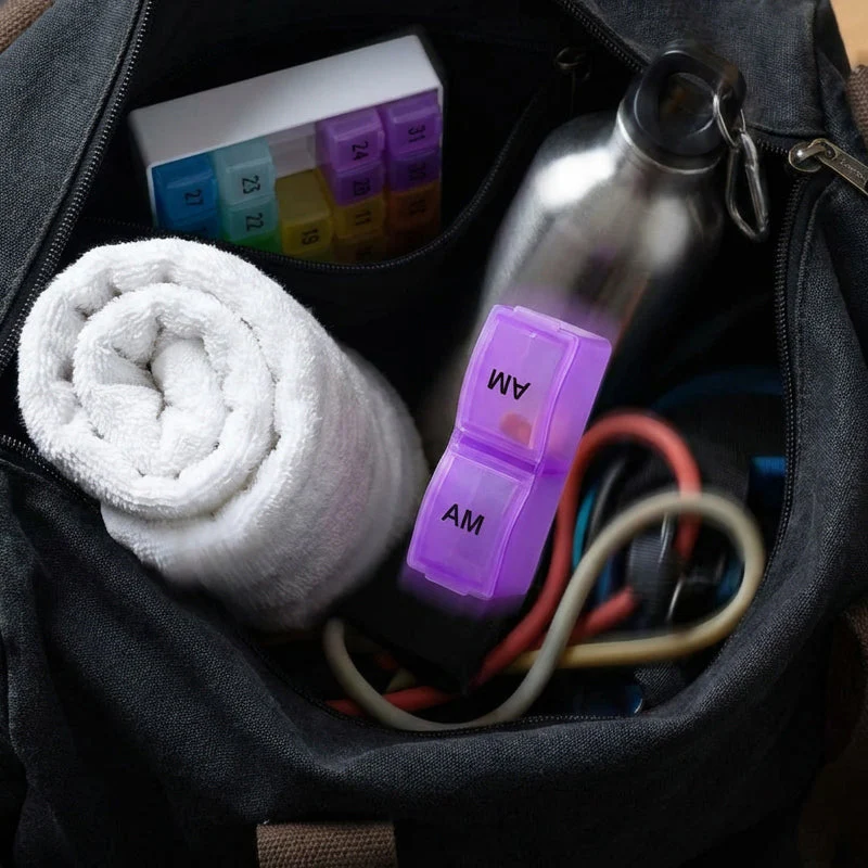 💖Mother’s Day Sale: 50% OFF!💊📅 Daily 31-Day Pill Organizer Travel Case – 🔒📦 4-Week Medication Box with Compartments & Labels, Ideal for Weekly Planning, Vacations & Seniors, Compact Storage - Image 5