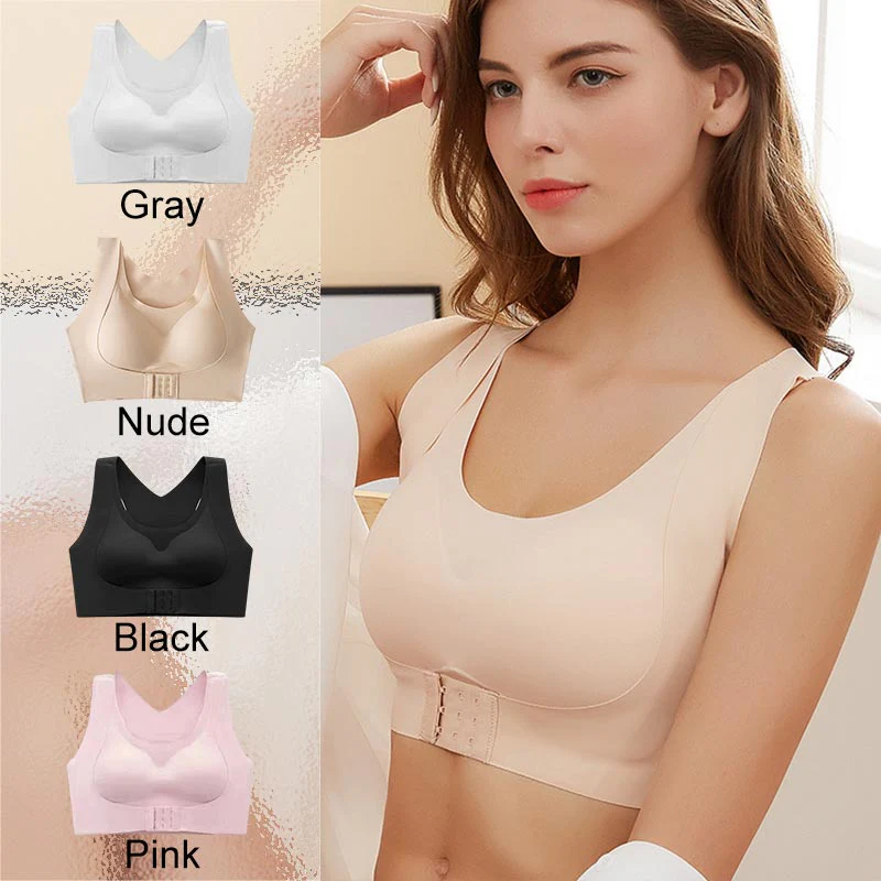 🎉LAST DAY SALE -70% OFF⚡Front Closure Cross-Back Wireless Posture Bra - Image 5