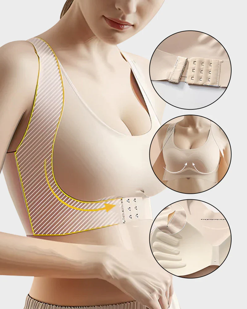 🎉LAST DAY SALE -70% OFF⚡Front Closure Cross-Back Wireless Posture Bra - Image 7