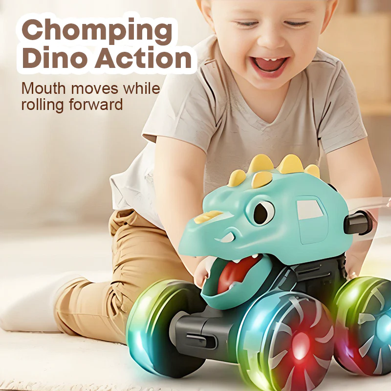 Press & Go Dinosaur Toy Car With Lights - Image 4