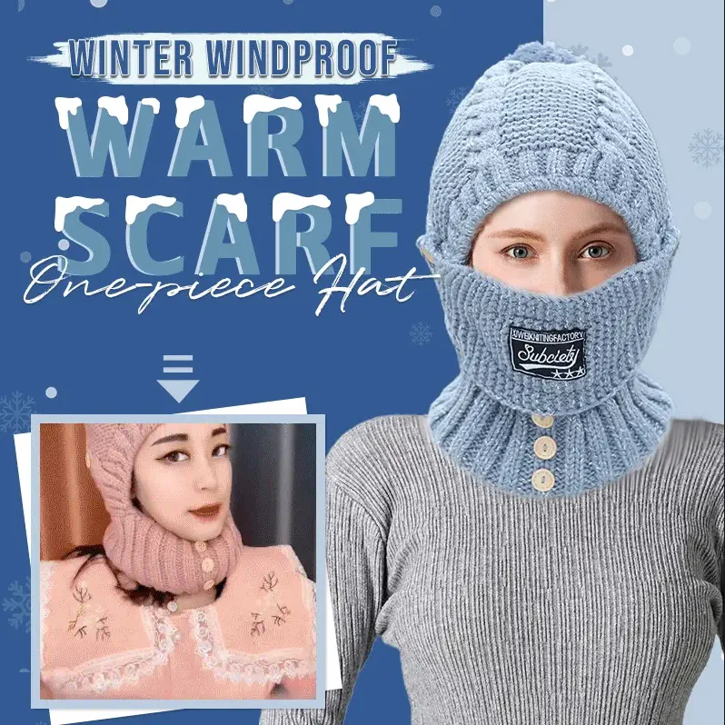 ❄️🎄Christmas Sale 70% OFF!!🎁Winter Windproof Warm Scarf One-piece Hat - Image 2