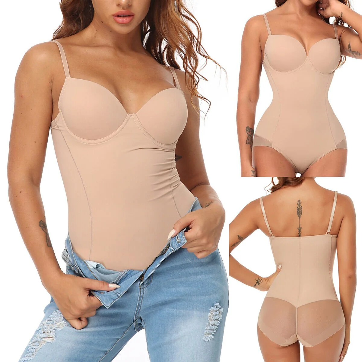 🔥LAST DAY SALE 50% OFF🔥Women's Adjustable Straps Tummy Control Bodysuit for All Seasons - Image 3