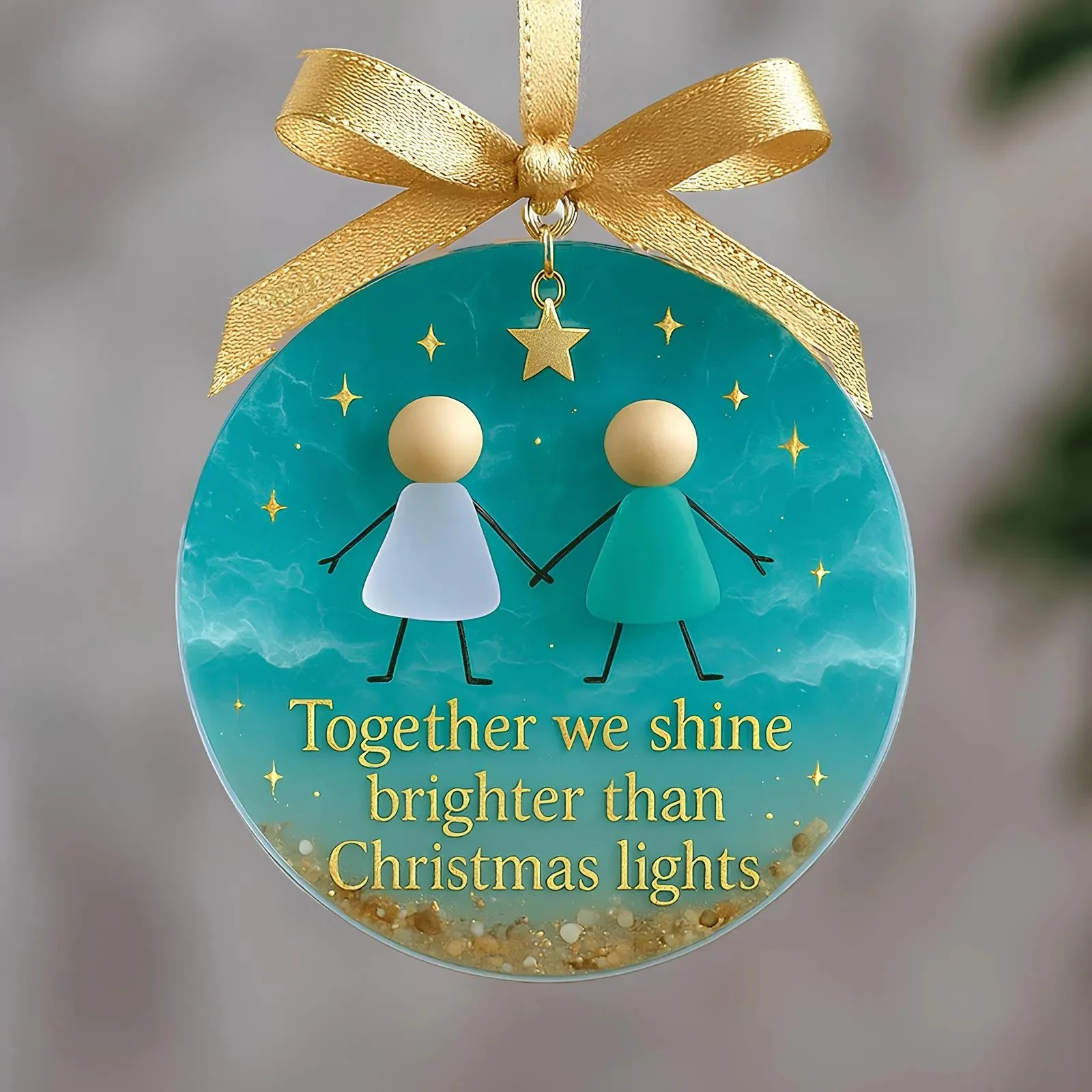 ⏳LAST DAY SALE 70% OFF!⏰Friendship Sea Glass Christmas Ornament🌊✨Shaped by Nature & Crafted by Hand💝 - Image 3