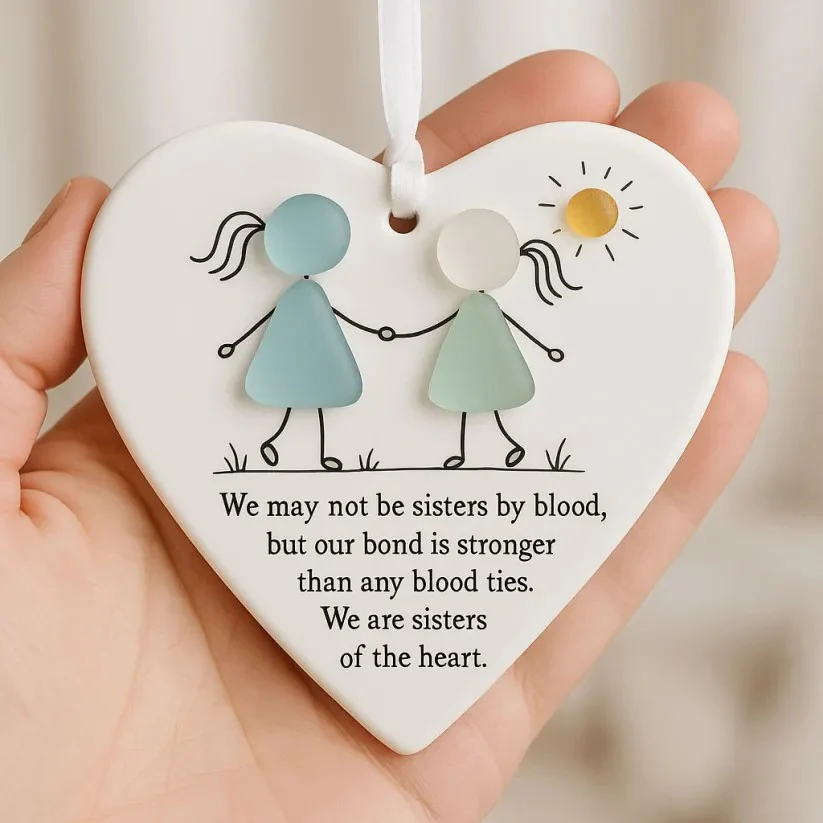 💞LAST DAY SALE 70% OFF!🧣✨️Heart-Shaped Sea Glass Friendship Decor🌊✨Shaped by Nature & Crafted by Hand💝