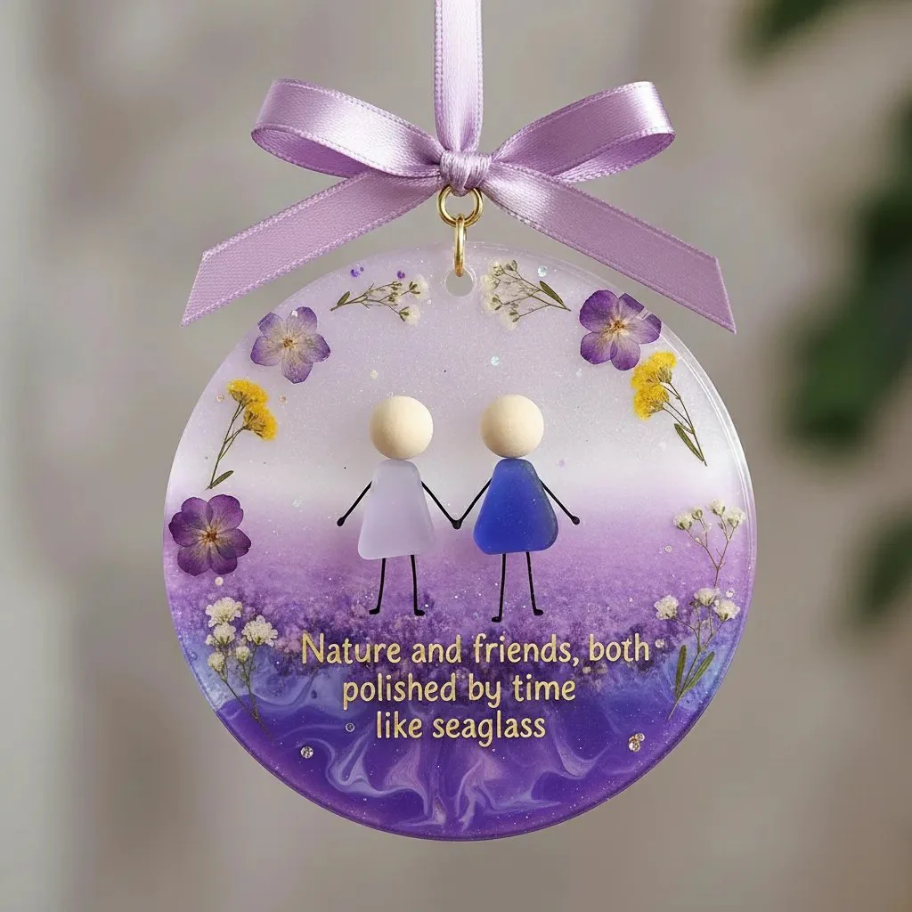 💜Timeless Bonds Sea Glass Christmas Ornament✨Shaped by Nature & Crafted by Hand🪻 - Image 2