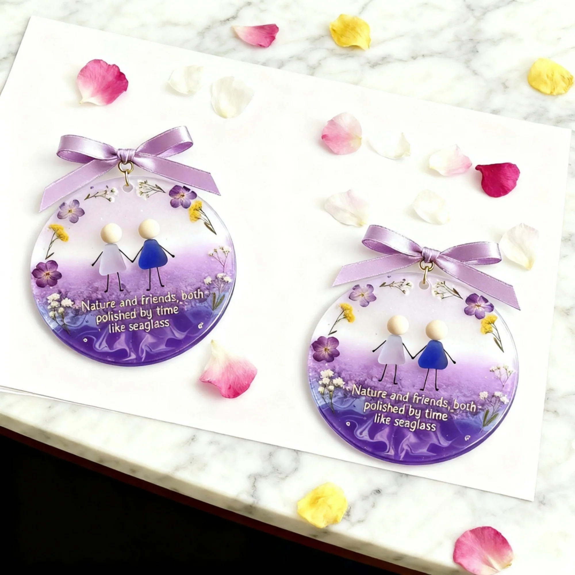 💜Timeless Bonds Sea Glass Christmas Ornament✨Shaped by Nature & Crafted by Hand🪻 - Image 5