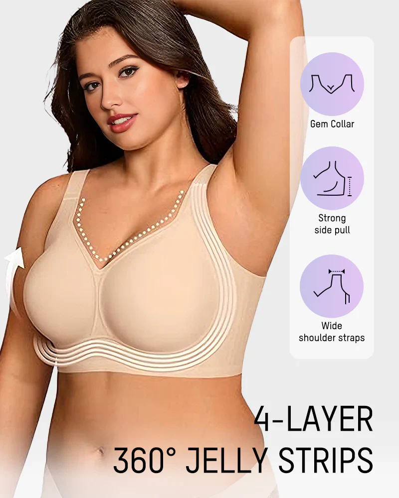 ⏰LAST DAY SALE 50%!!⚡50K+ SOLD!💖COMFORTABLE WIRELESS FULL COVERAGE JELLY SMOOTHING BRA