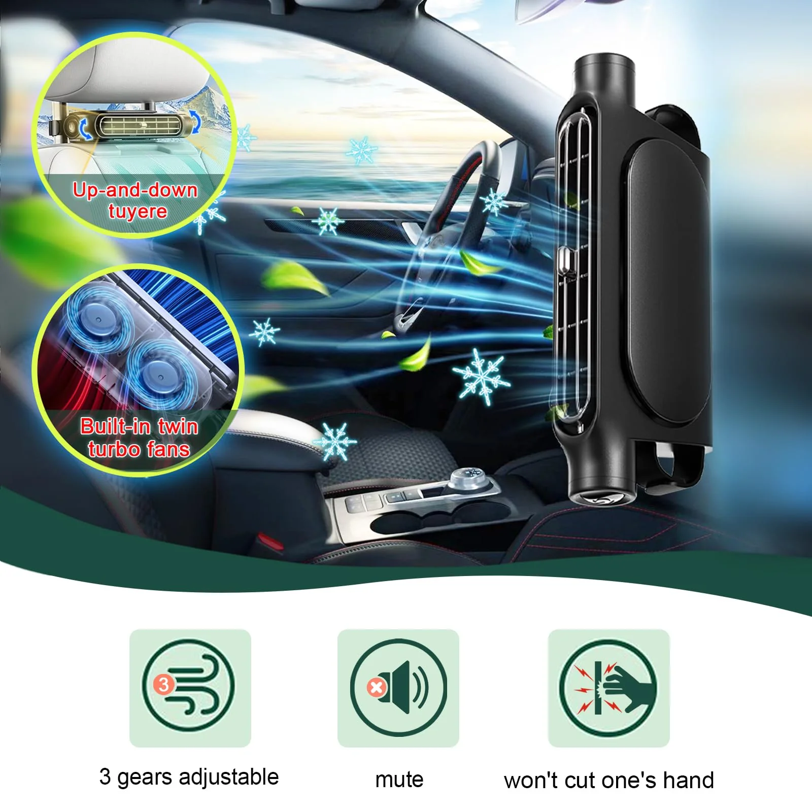 ⏳ Limited Time Deal 49% OFF🔥Car Seat Cooling Fan❄️ - Image 2