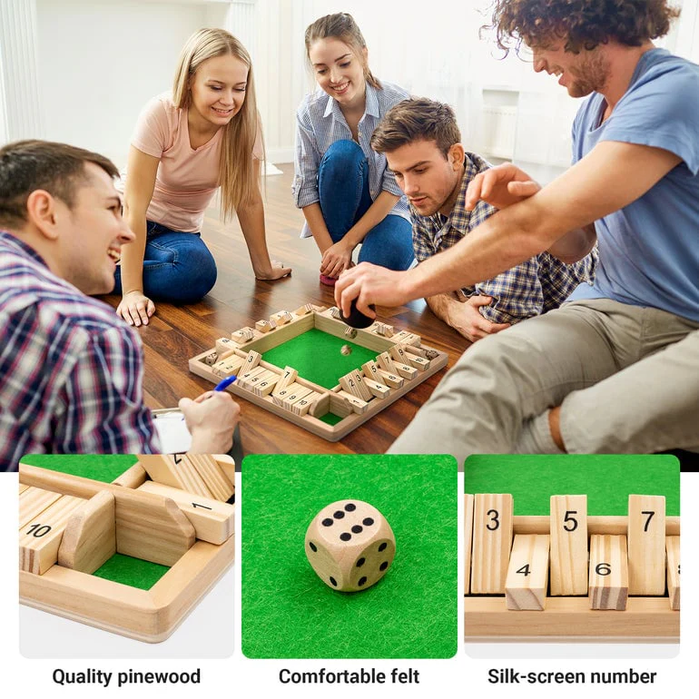 🎅Christmas Sale 70% OFF!!🎄🎁50K+ SOLD! Almost Gone✨SHUT THE BOX-WOODEN DICE BOARD GAME - Image 16