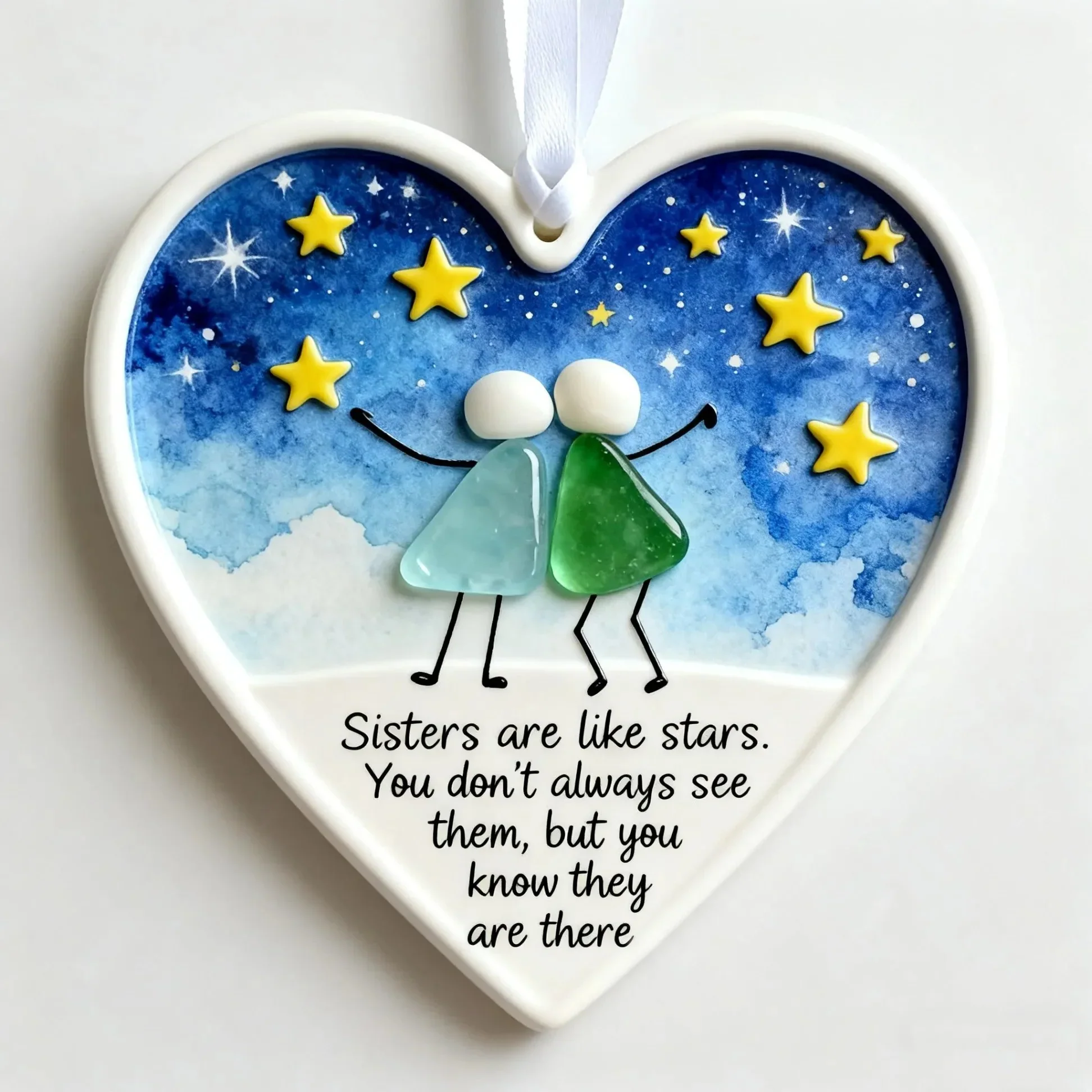 🌲Christmas Sale 70% OFF!!🌊👩‍🤝‍👩Sisterhood Sea Glass Friendship Decor - Image 4