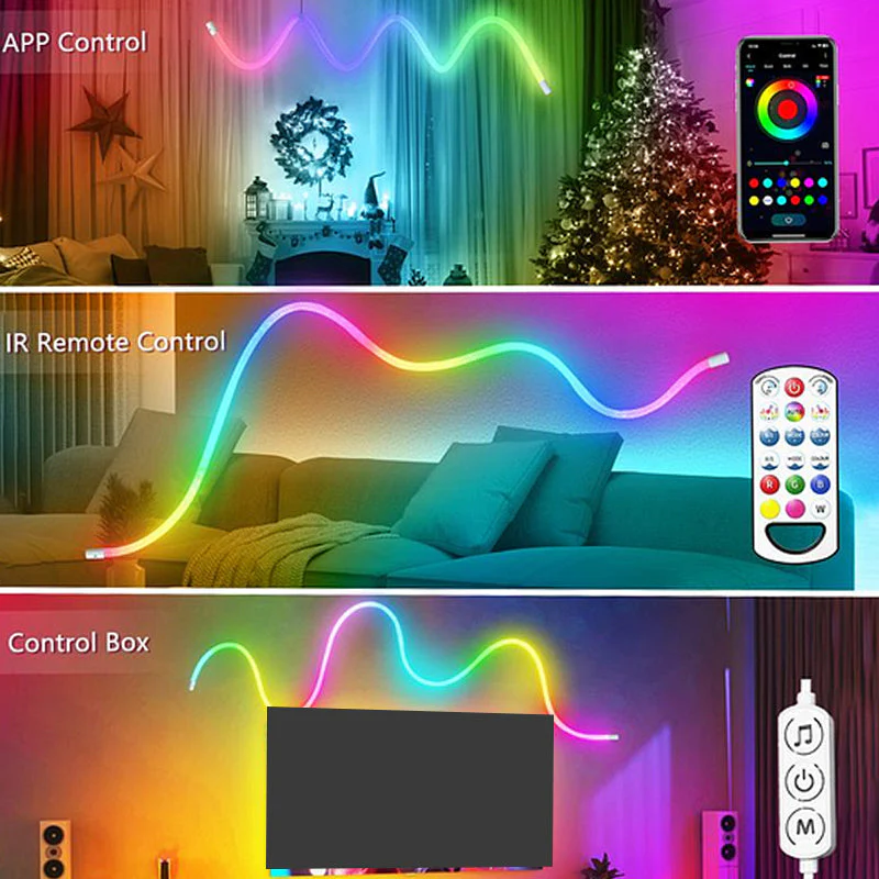 Smart Remote Flexible RGB LED Rope Lights - Image 6
