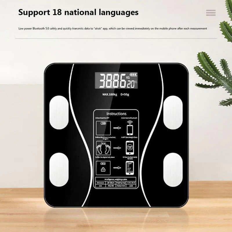 ⏳LAST DAY SALE 49% OFF🔥Smart BMI Digital Wireless Weight Scales with LCD Display - Image 18