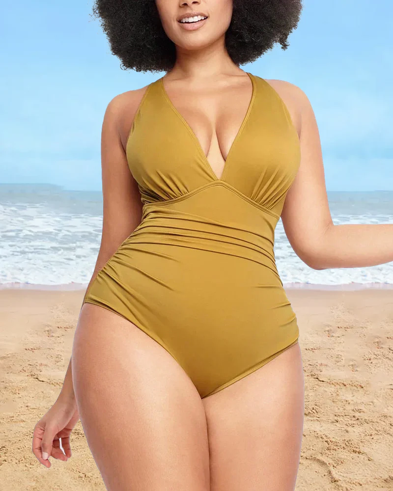 🔥Last Day Sale 49% OFF🔥Smart Sculpt Plunge Swimsuit Flatter Your Figure - Image 3