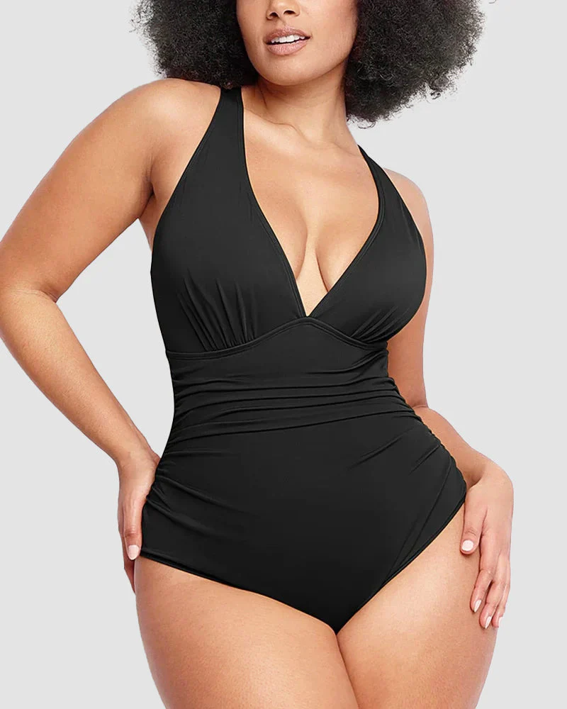 🔥Last Day Sale 49% OFF🔥Smart Sculpt Plunge Swimsuit Flatter Your Figure - Image 4